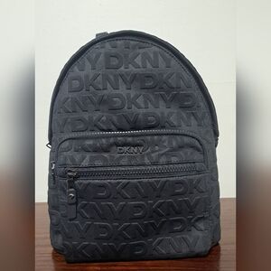 DKNY Embossed Logo Black Backpack